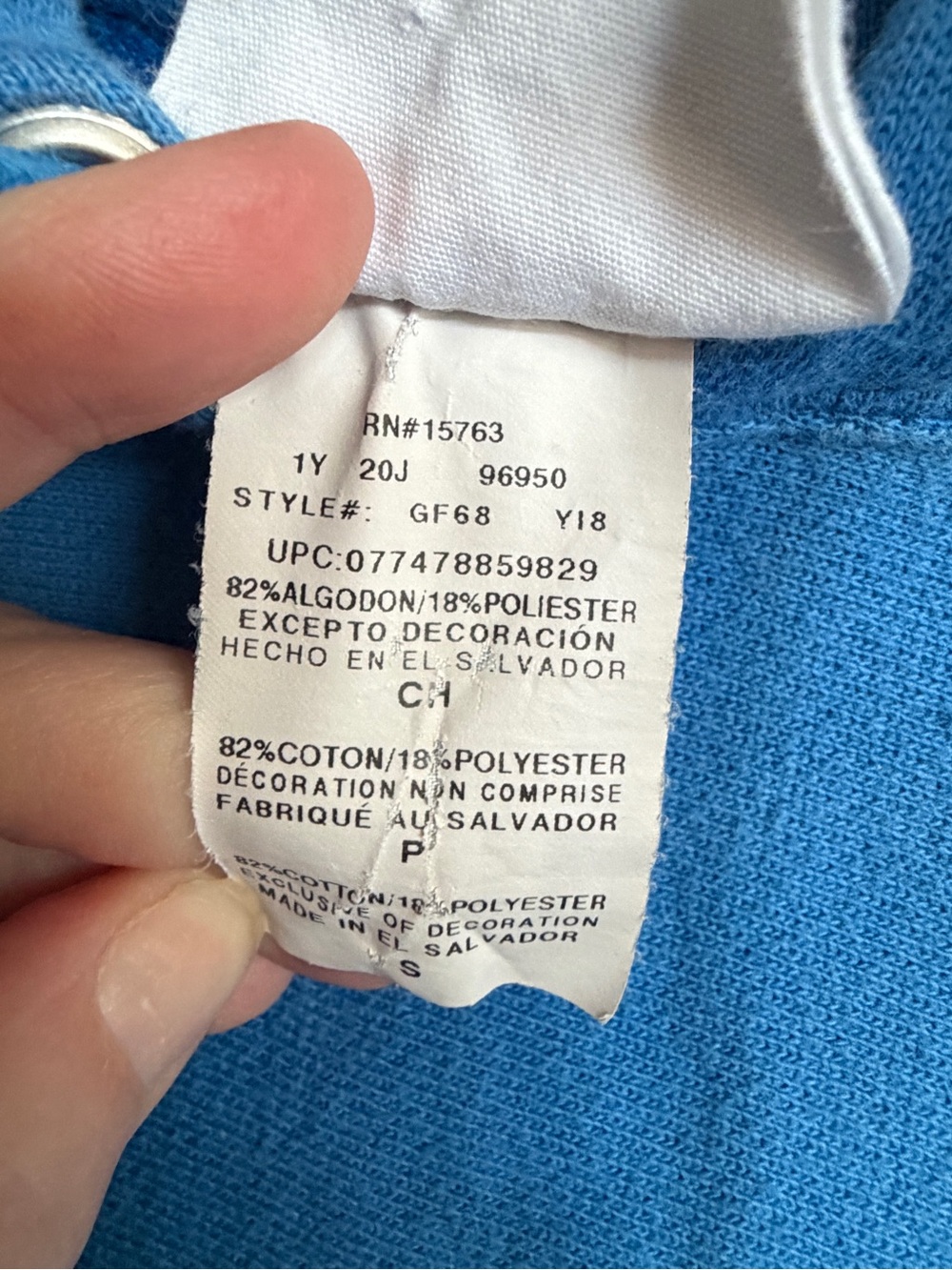 Champion Men's Blue Reverse Weave Hoodie - Picture 6 of 6